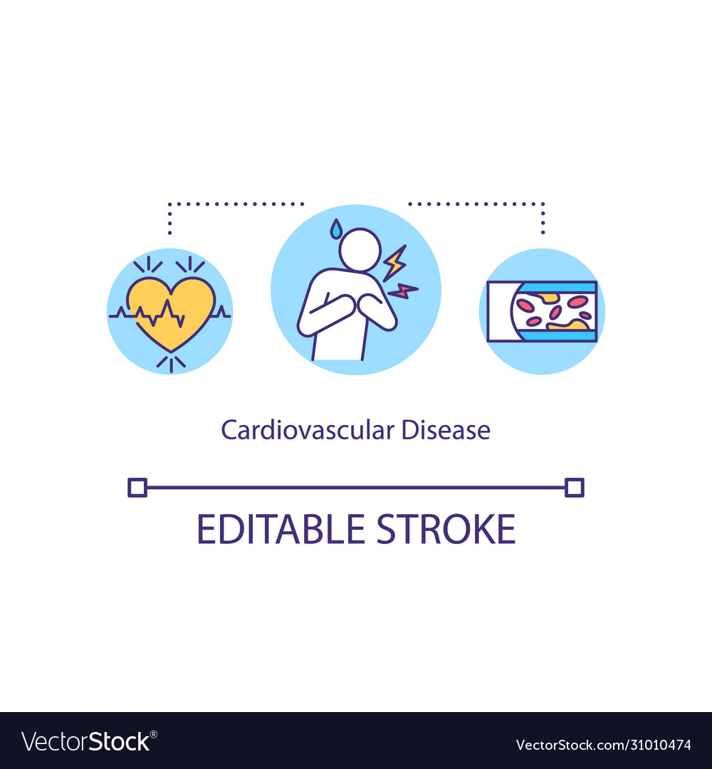 Cardiovascular disease concept icon Royalty Free Vector