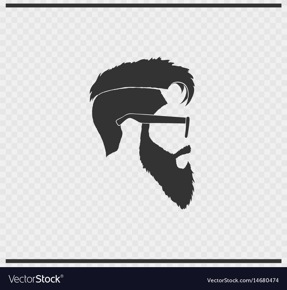 Hairstyle icon black color on transparent Vector Image