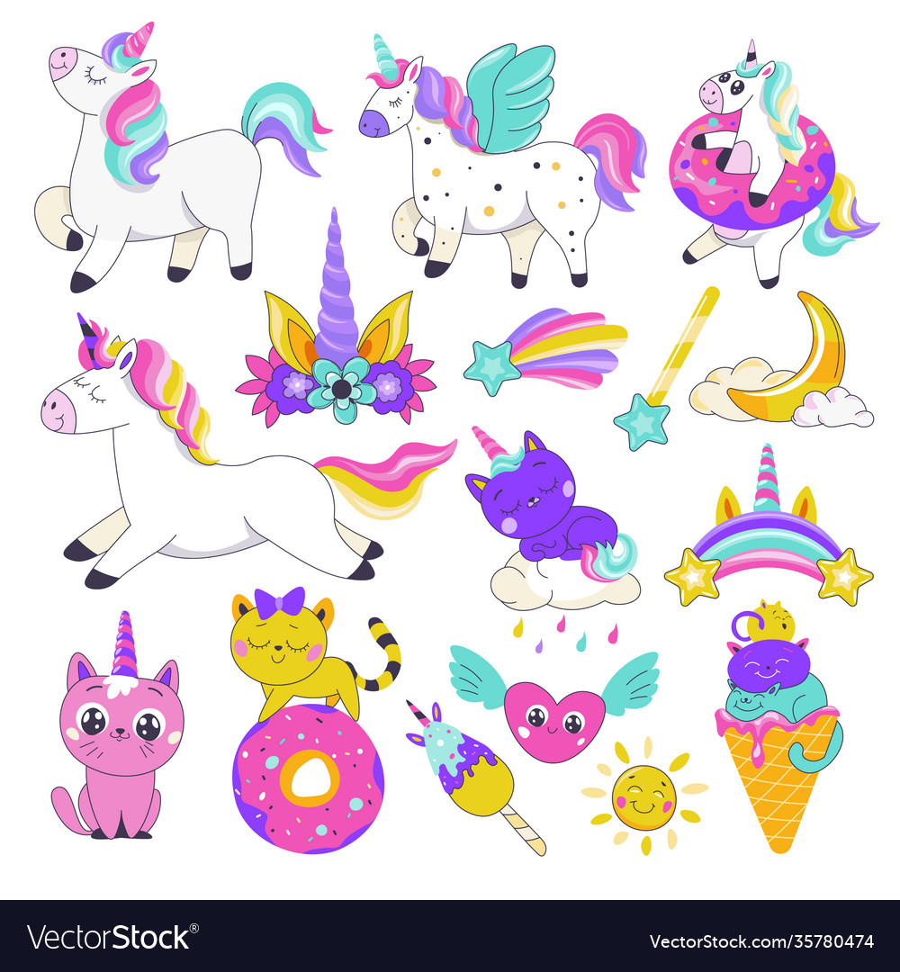 Premium Vector  Unicorn princess with icecream kawaii animal