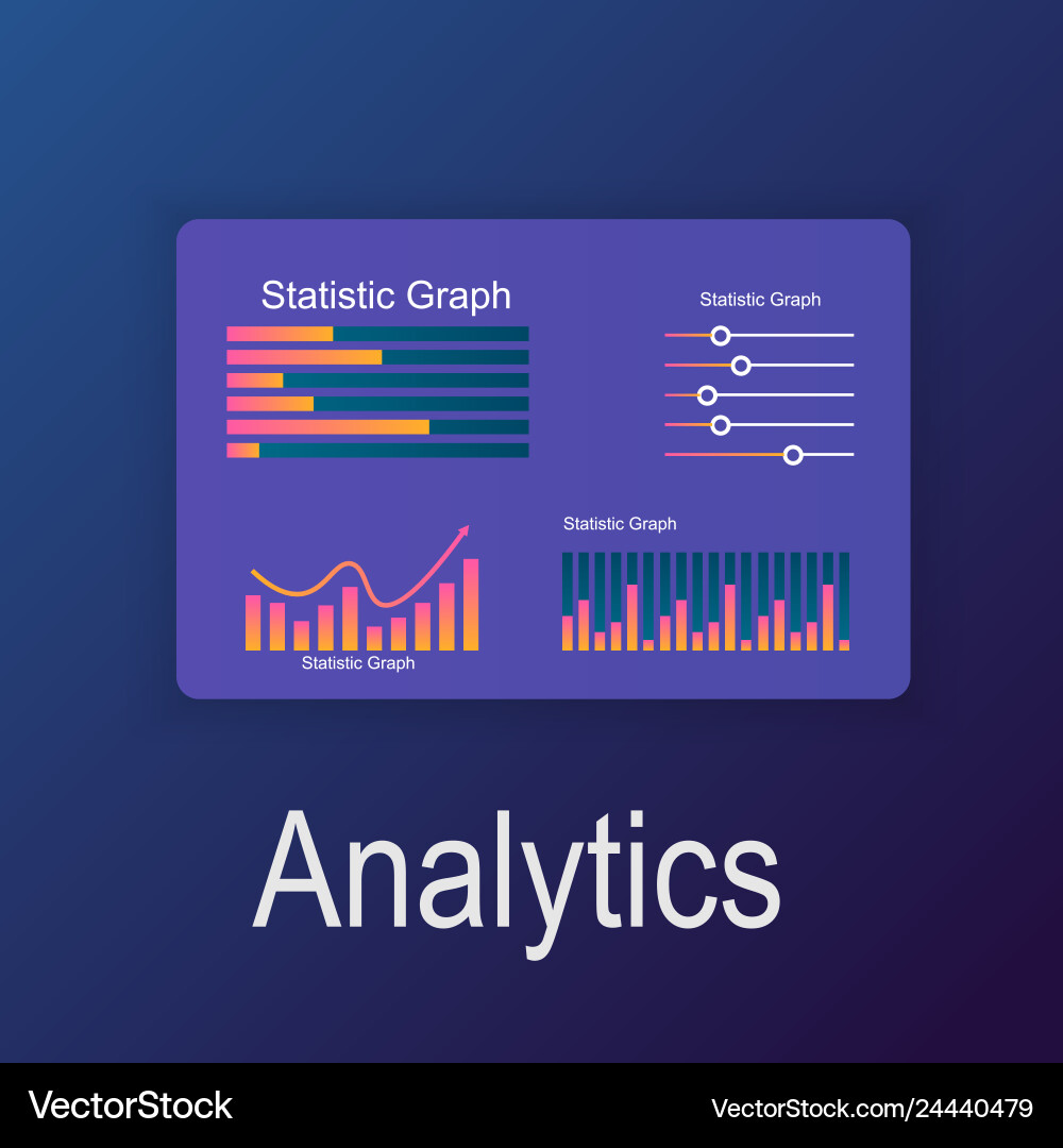 Data analysis and Royalty Free Vector Image - VectorStock