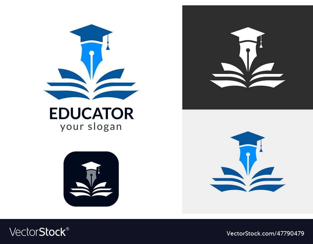 Educator logo Royalty Free Vector Image - VectorStock