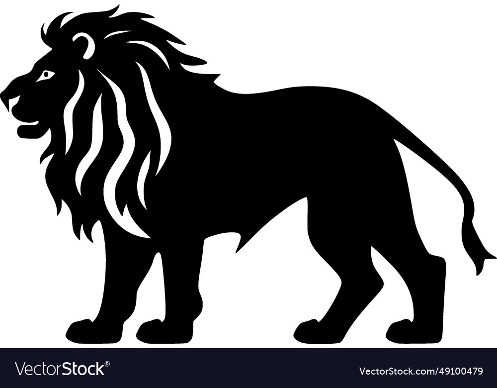 Lion - black and white isolated icon Royalty Free Vector