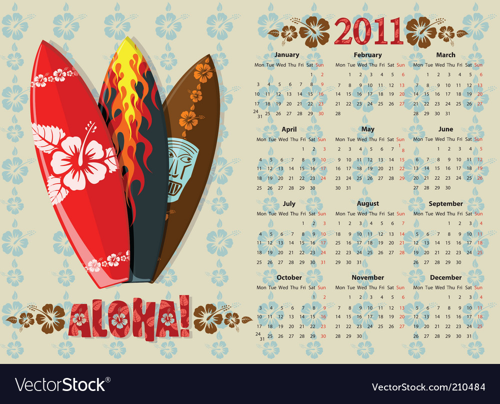 Aloha calendar