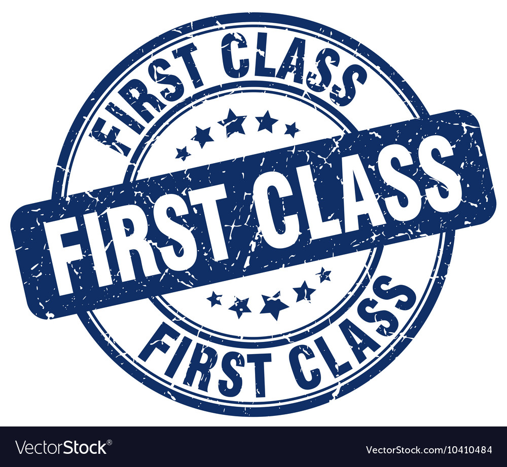 First Class Stamp Royalty Free Vector Image Vectorstock