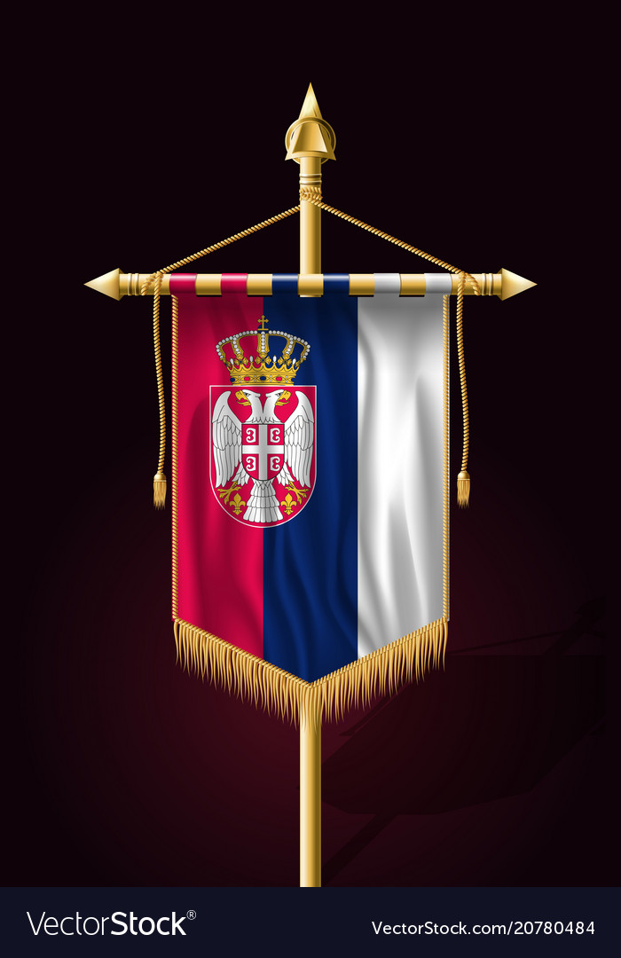 serbian flag vertical