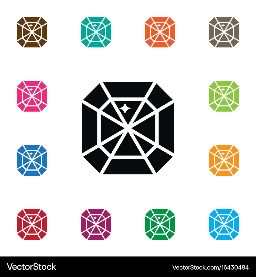 Isolated gem icon crystal element can Royalty Free Vector