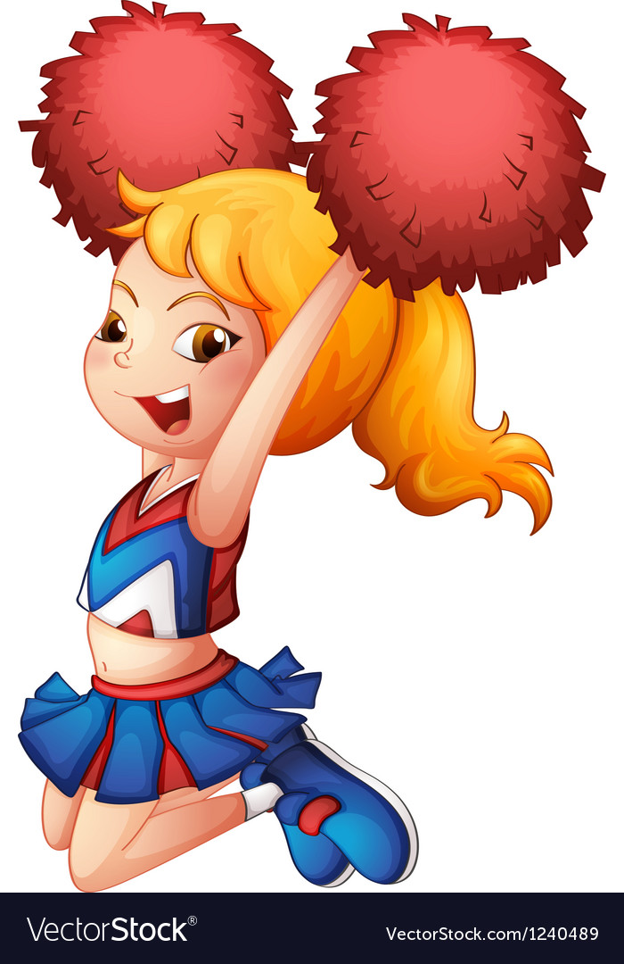 An energetic cheerleader Royalty Free Vector Image