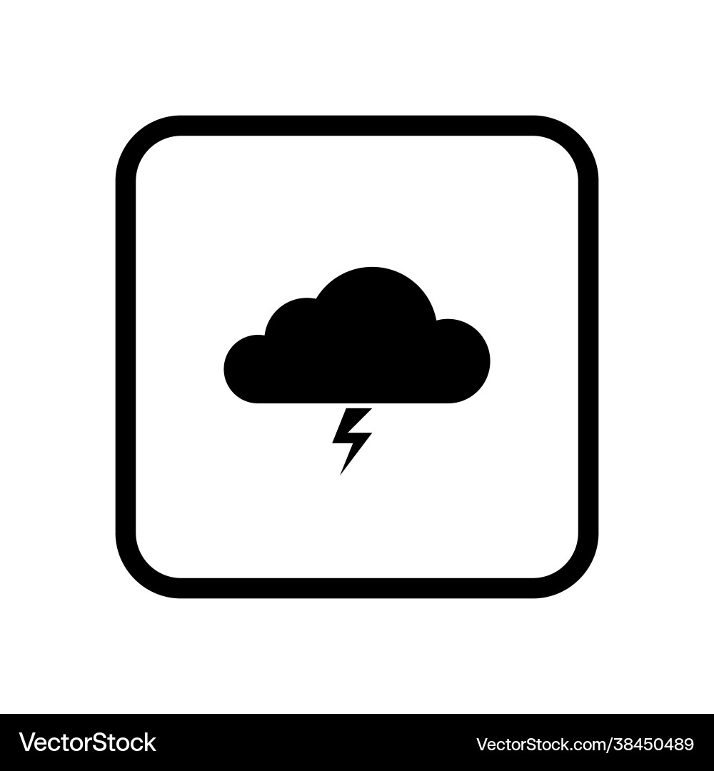 Cloud and lightning icon Royalty Free Vector Image