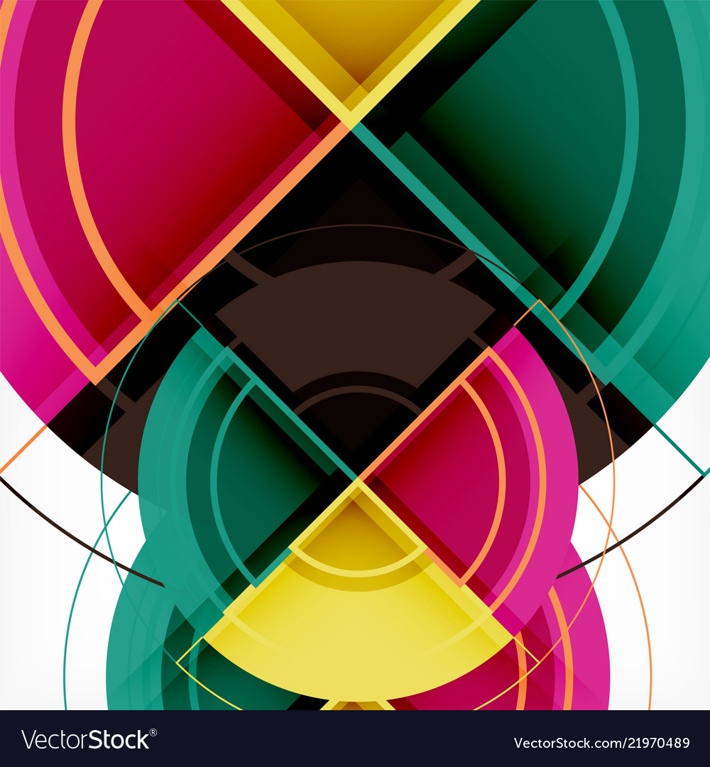 Creative circles geometric abstract background Vector Image