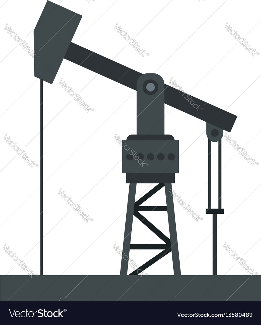 Oil industry equipment icon flat style Royalty Free Vector