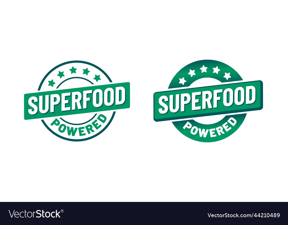 Superfood icon stamp badge Royalty Free Vector Image