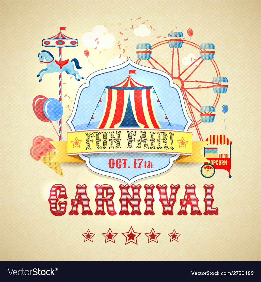 Kids Carnival Day Poster Template