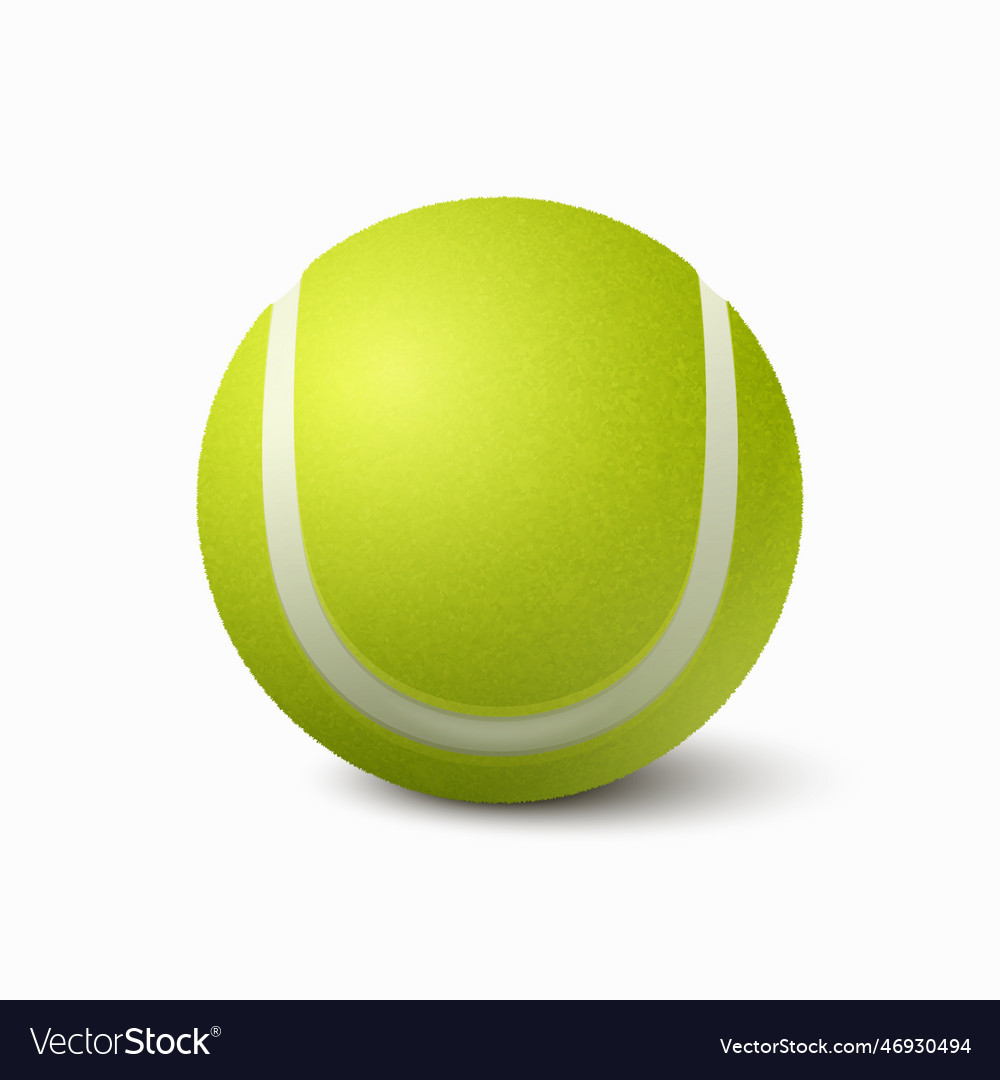 3d realistic green textured tennis ball Royalty Free Vector