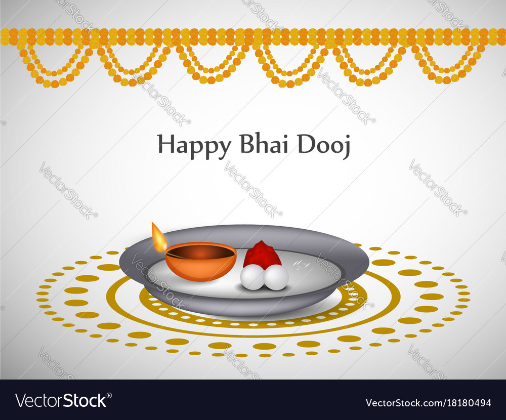 Hindu festival bhai dooj background Royalty Free Vector