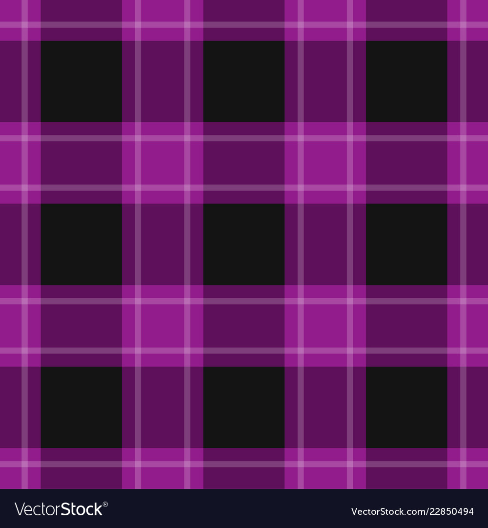 Seamless black purple tartan with white stripes Vector Image