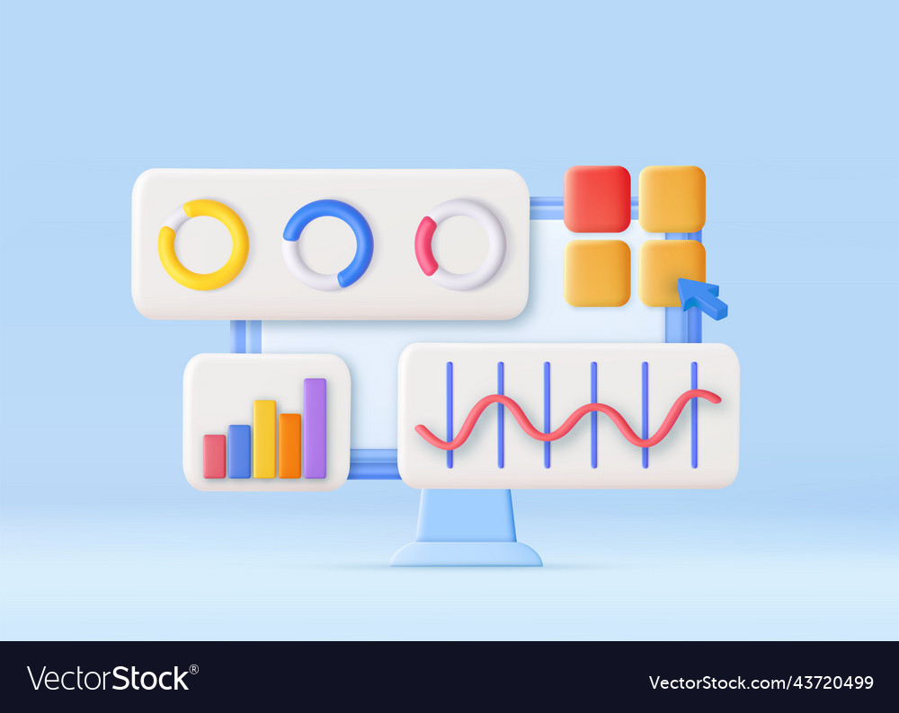 3d seo optimization Royalty Free Vector Image - VectorStock