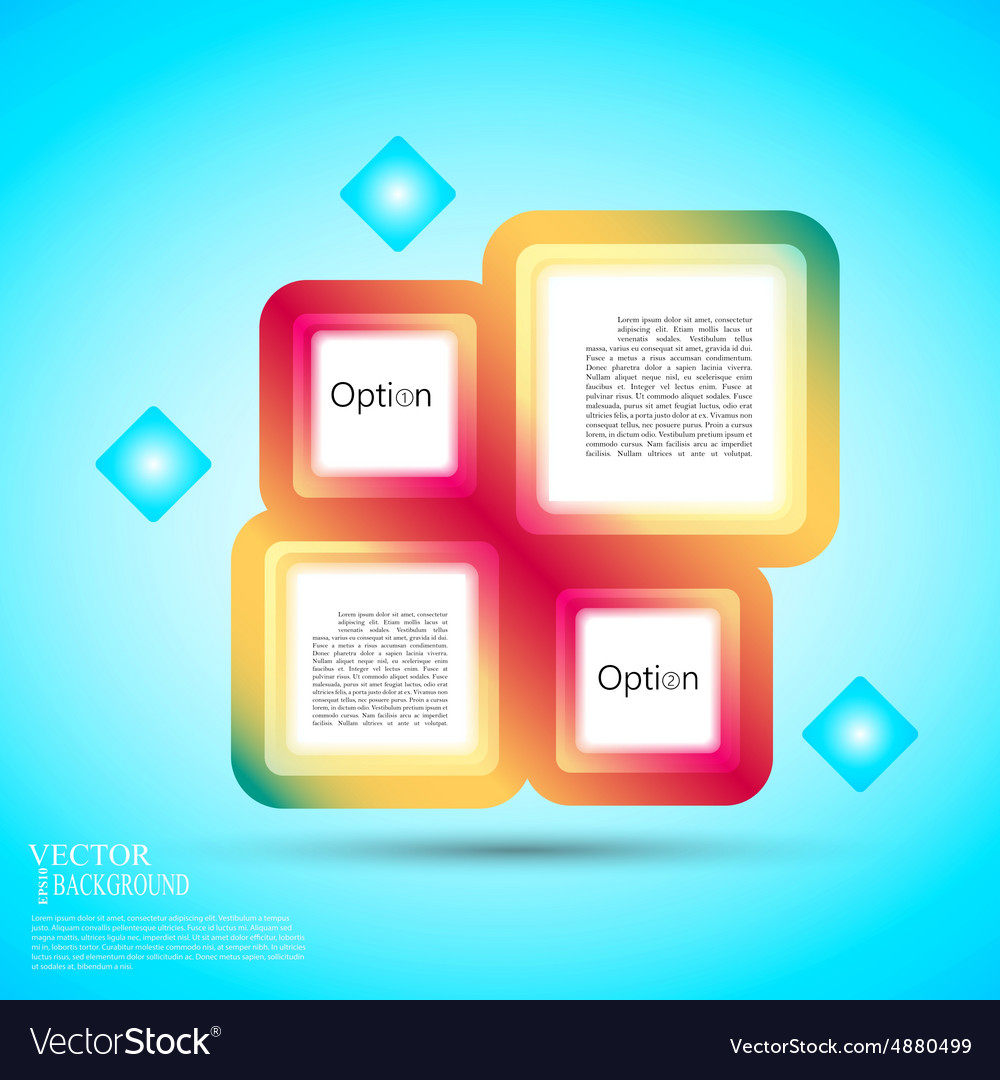 Abstract background of color boxes Template for a Vector Image