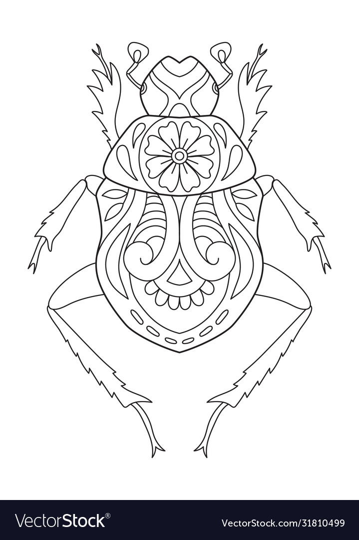 Coloring page antistress book Royalty Free Vector Image