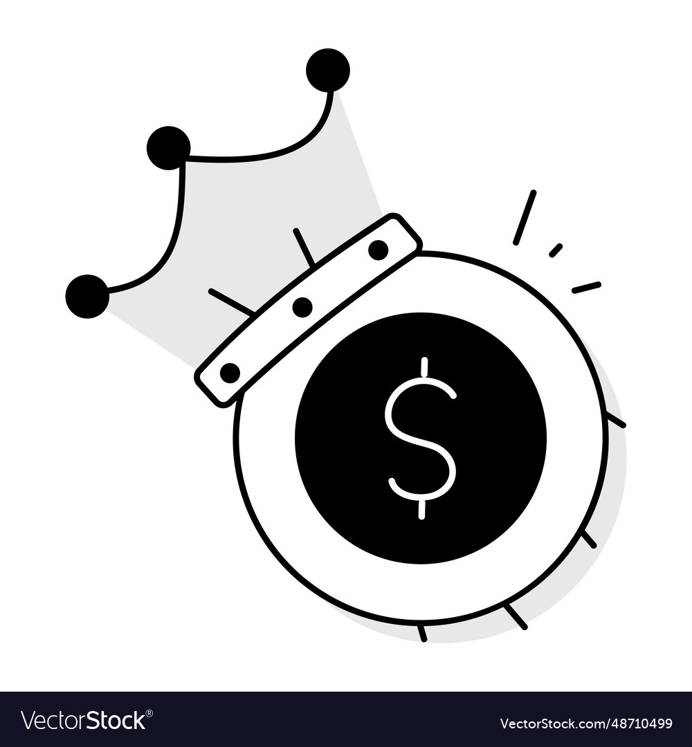 Dollar coin Royalty Free Vector Image - VectorStock