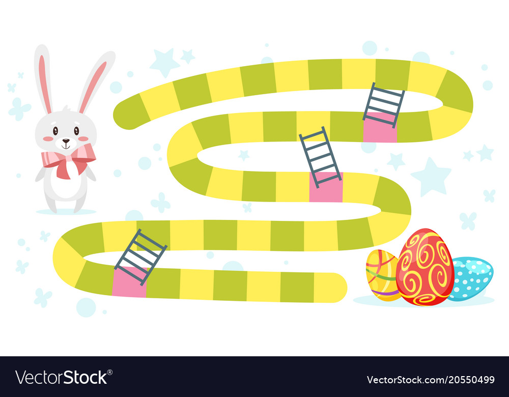 easter board game template royalty free vector image