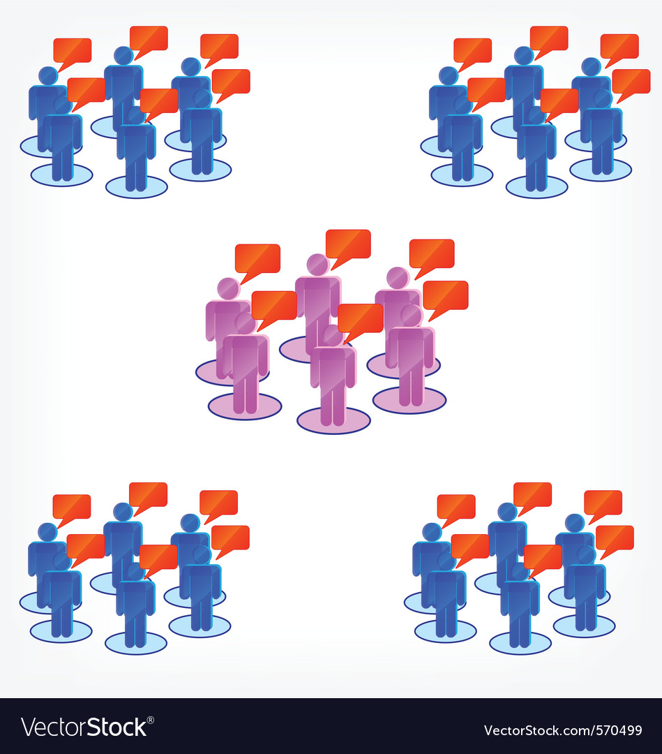 group discussion vector images