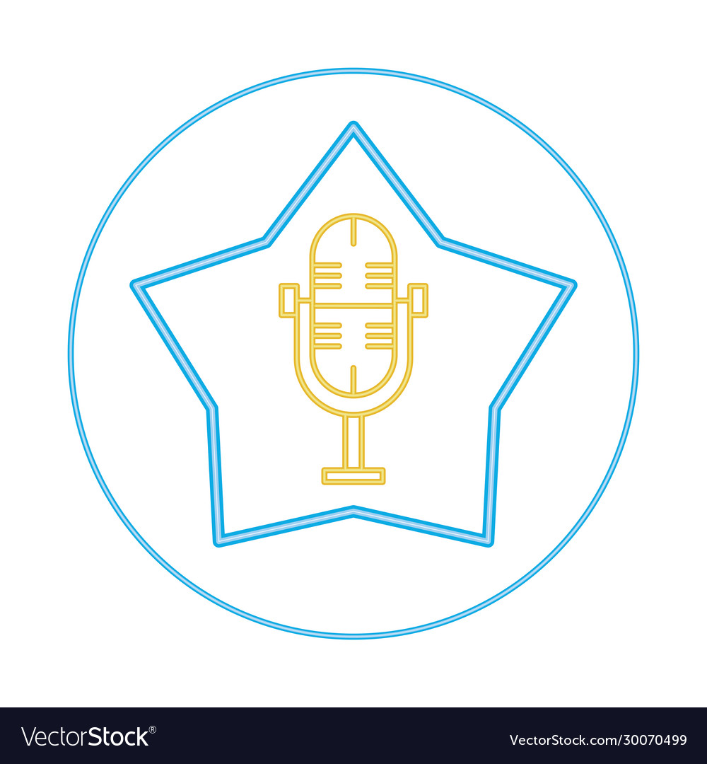 Microphone radio device isolated icon Royalty Free Vector