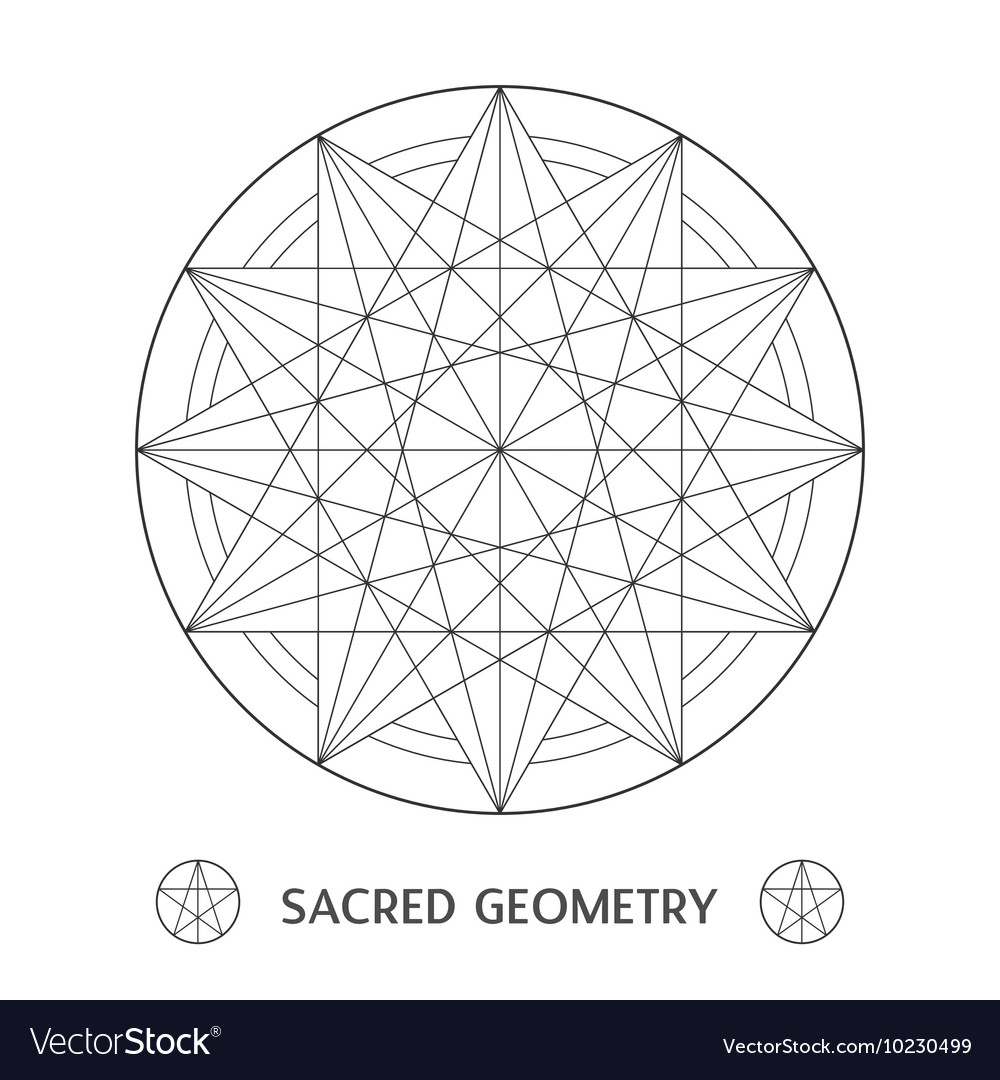sacred geometry symbol stock