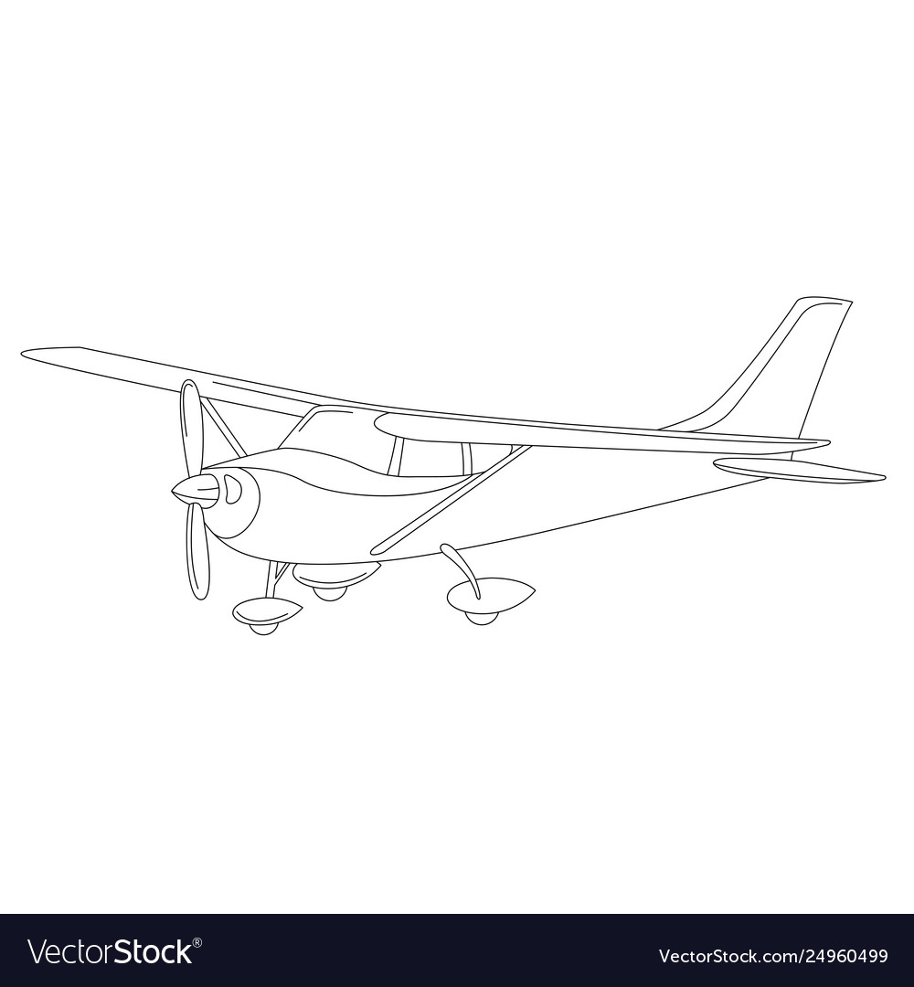 Small private plane Royalty Free Vector Image - VectorStock