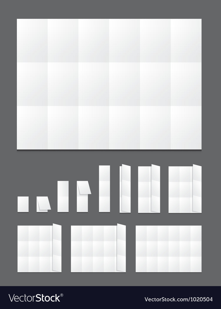 blank folding paper flyer royalty free vector image