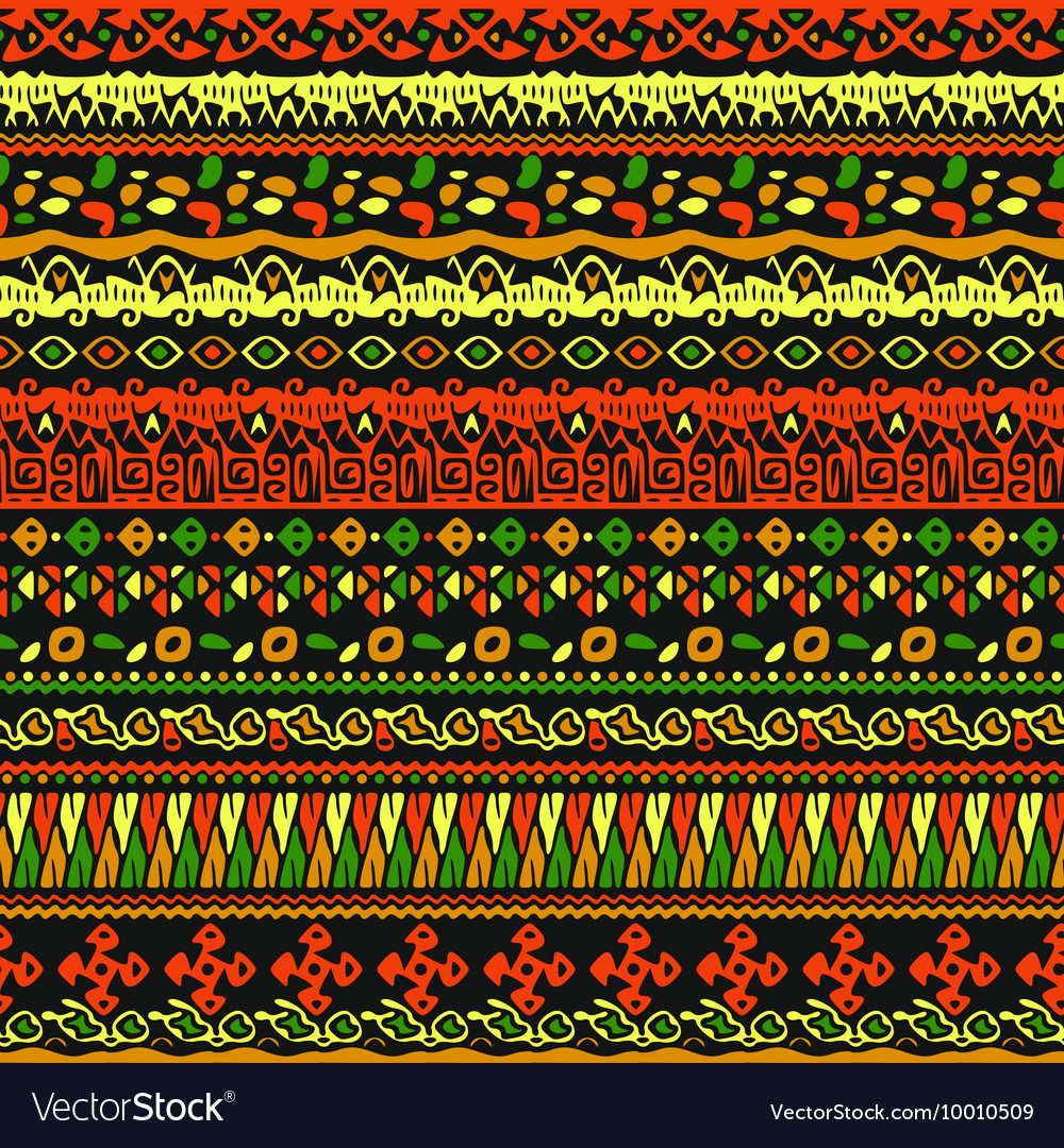 African style pattern with tribal motifs Vector Image