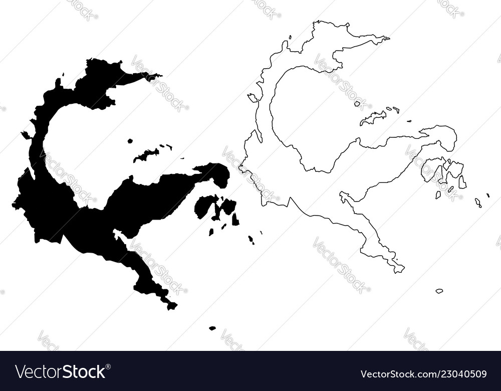 Central sulawesi map Royalty Free Vector Image