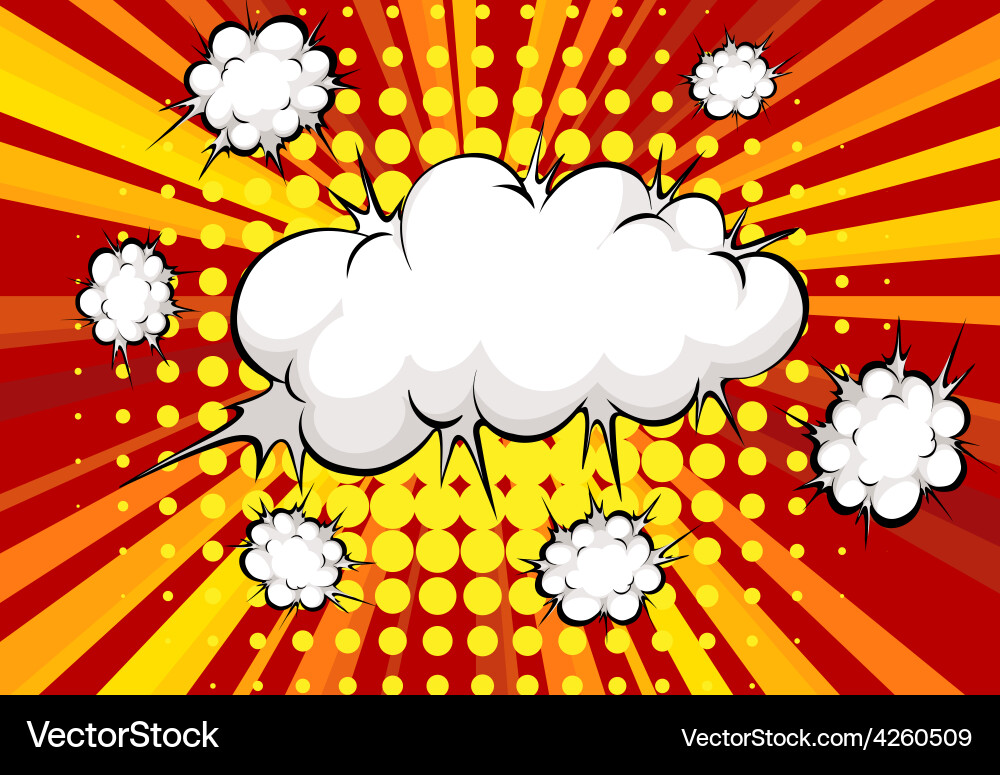 Cloud explosion Royalty Free Vector Image - VectorStock