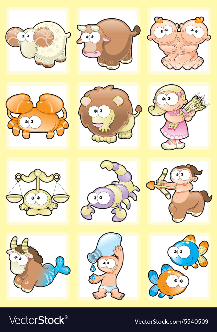 Funny Zodiac Royalty Free Vector Image Vectorstock Funny Zodiac Royalty Free Vector Image Vectorstock