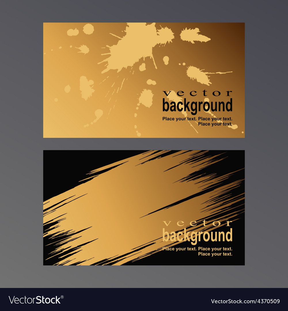 Gold vcard Royalty Free Vector Image - VectorStock