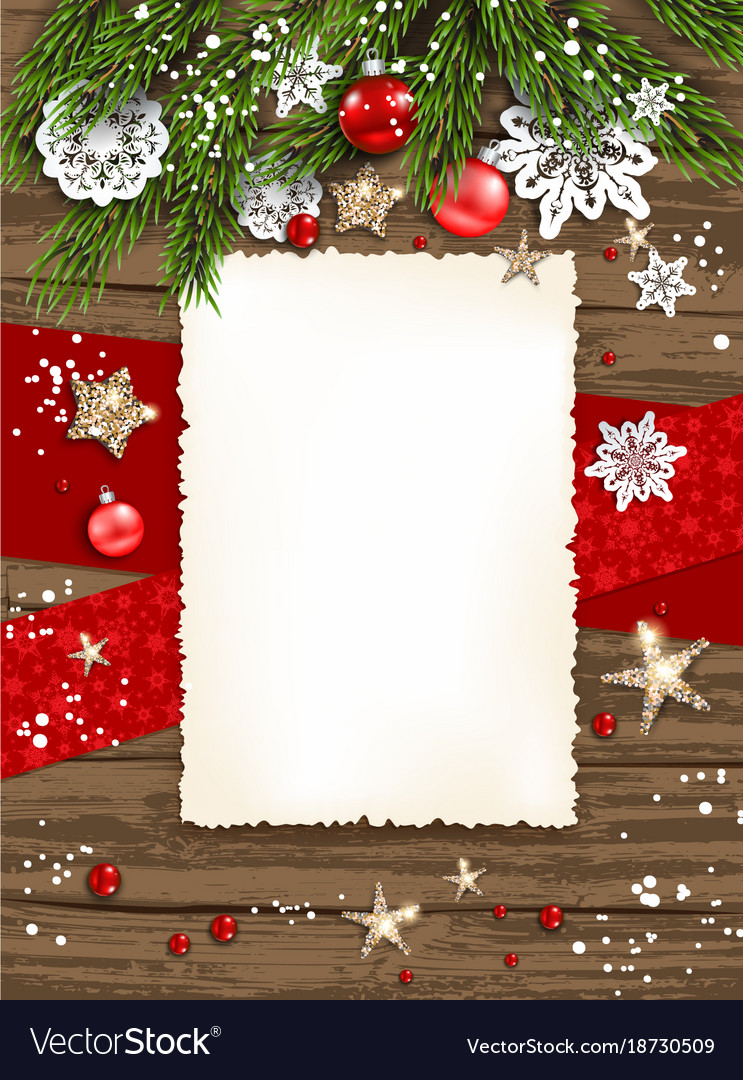 Holiday winter card frame Royalty Free Vector Image