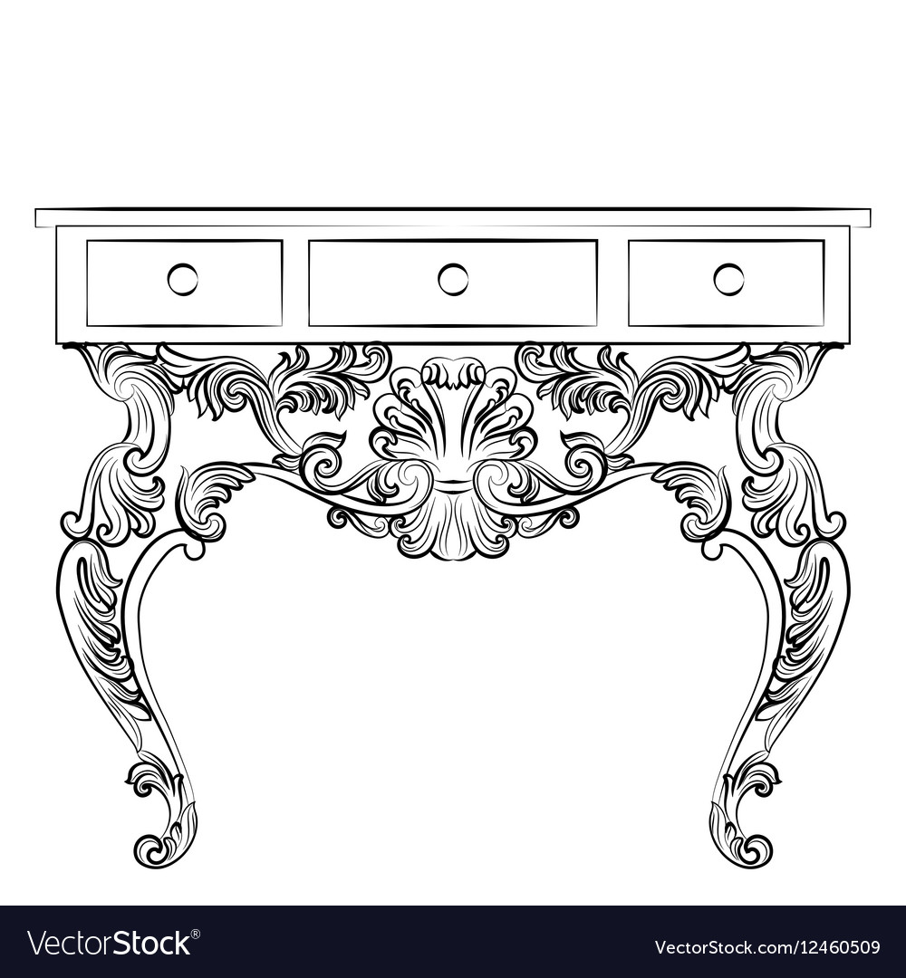 Мебель в стиле барокко рисунок
