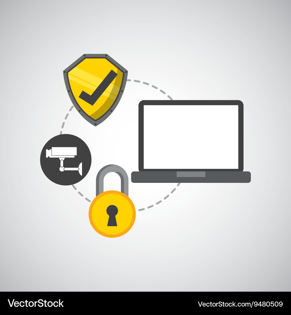 Security system design Royalty Free Vector Image