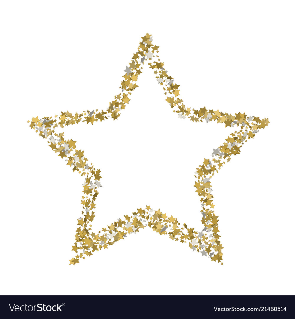 Golden Star Banner Simple Form Template Card Vector Image