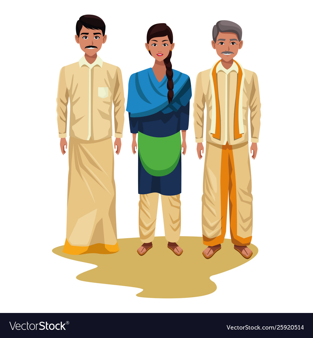 Group indian people avatar Royalty Free Vector Image