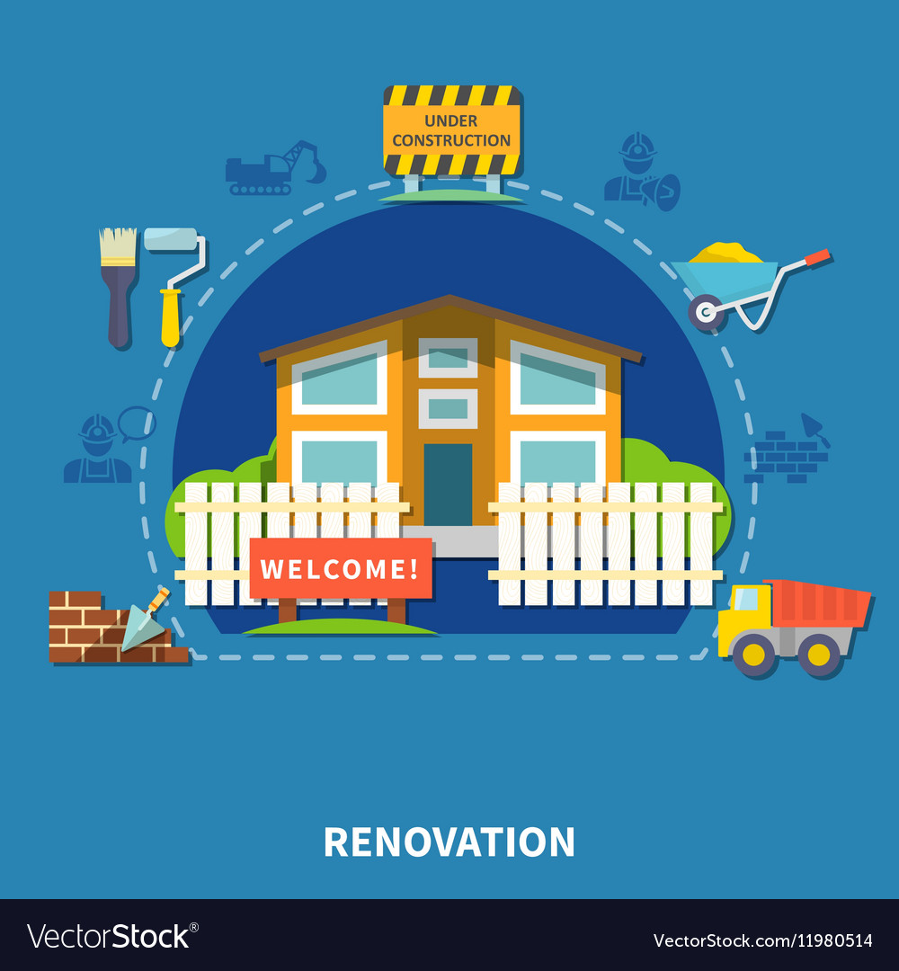 House renewal concept Royalty Free Vector Image