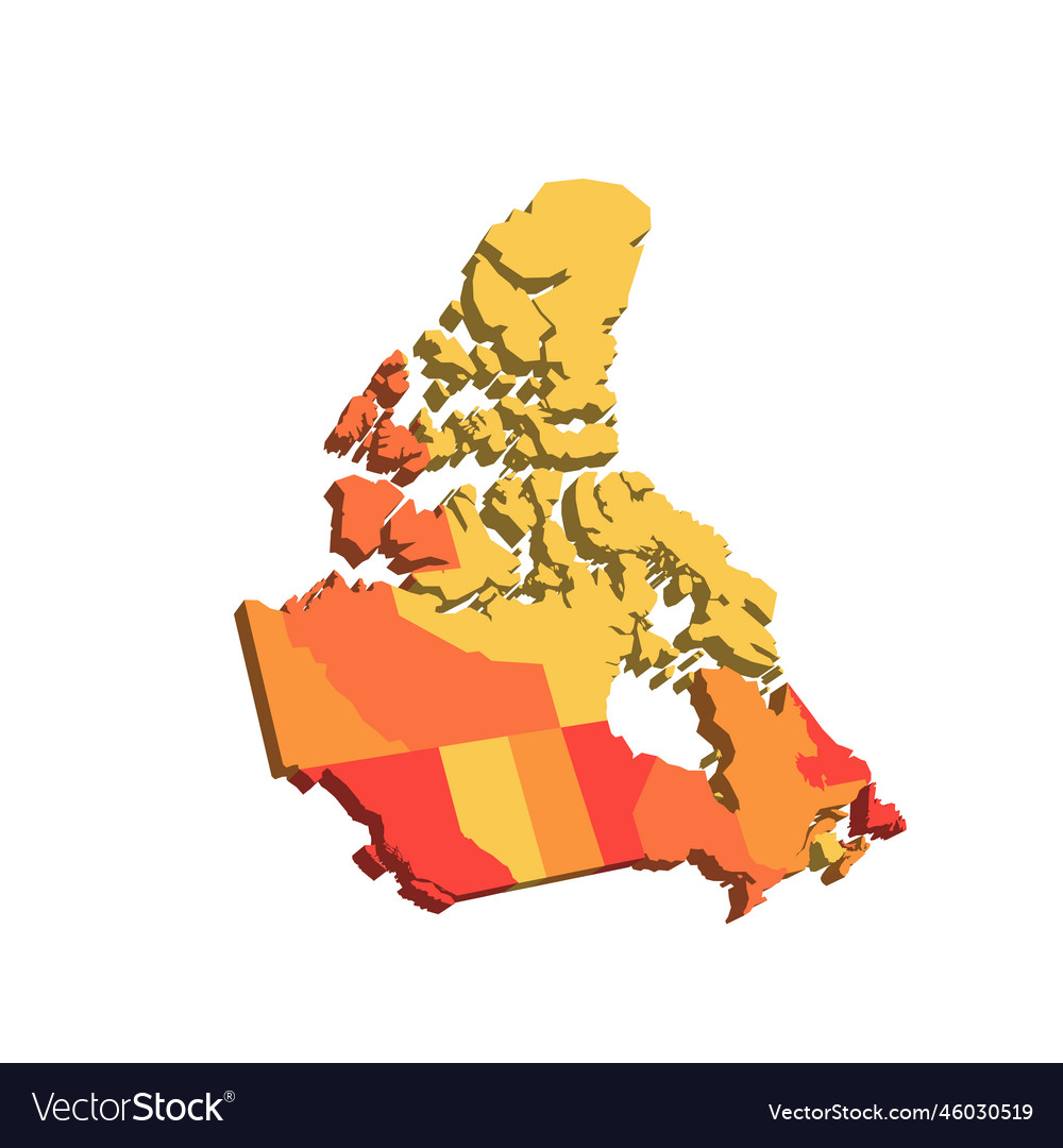 Canada political map of administrative divisions Vector Image