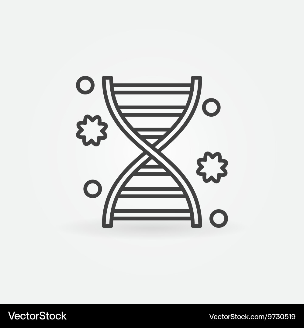 Dna linear icon Royalty Free Vector Image - VectorStock