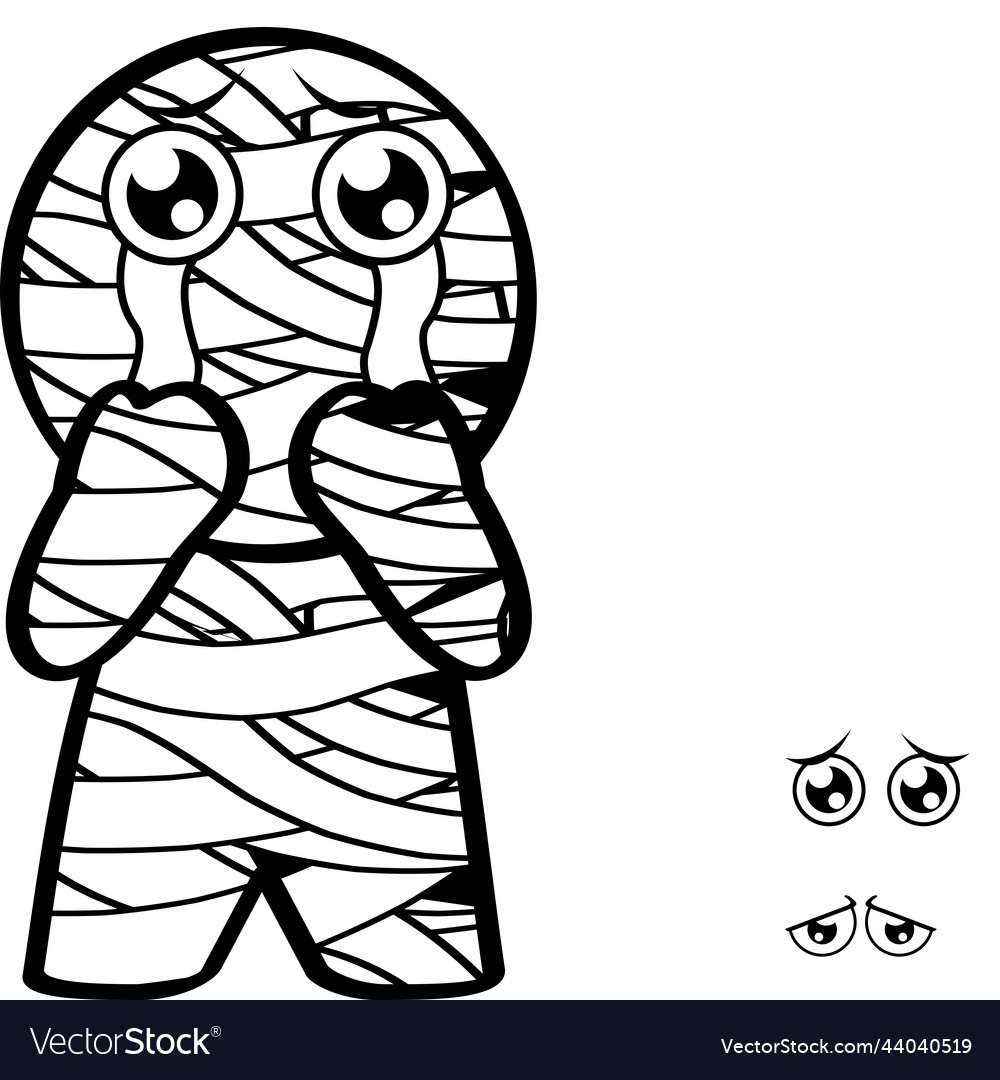 Little mummy character cartoon halloween Vector Image Little mummy character cartoon halloween Vector Image