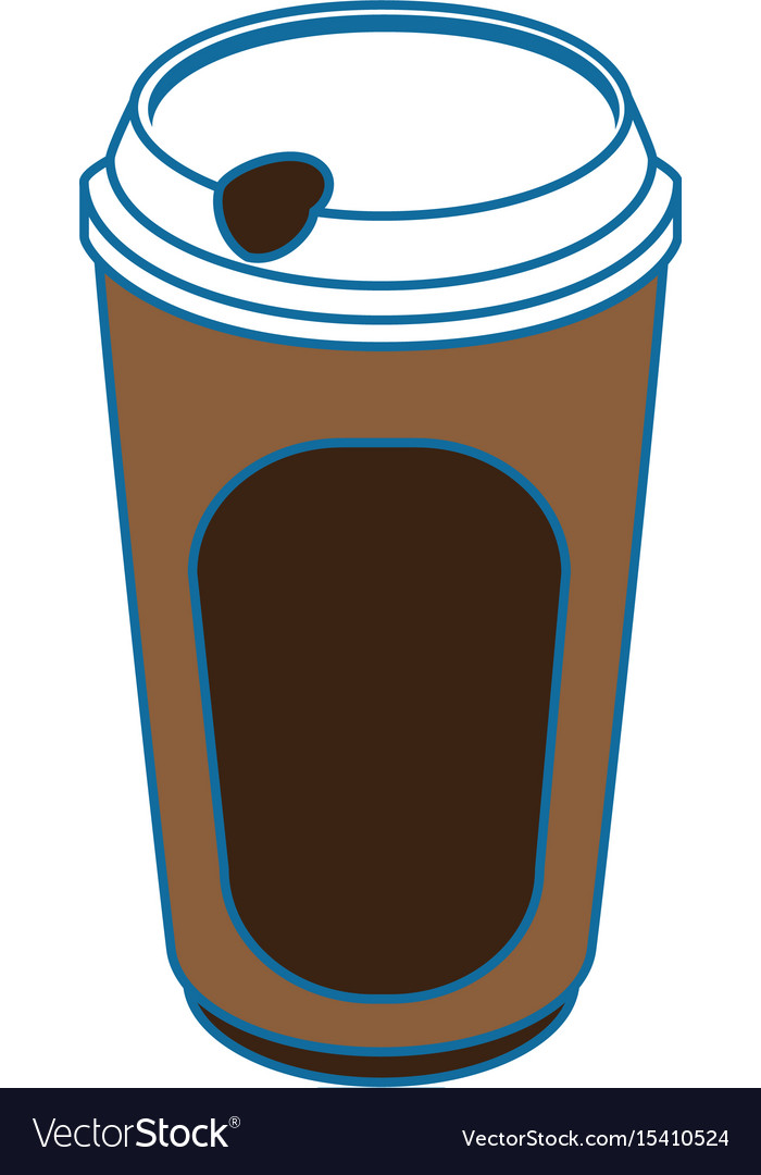 Isolated hot coffee container Royalty Free Vector Image