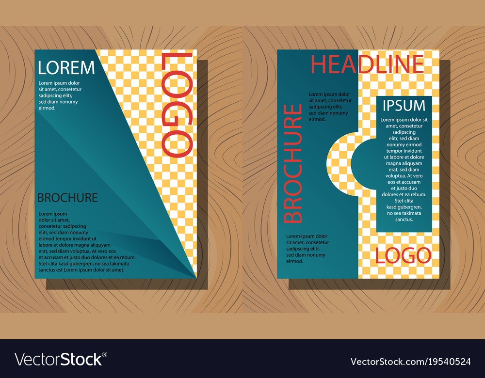 Set Brochure Flyer Design Layout Template Size Vector Image