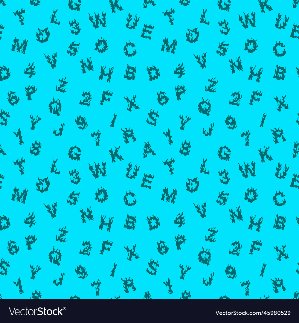 Blue seamless alphabet endless pattern Royalty Free Vector