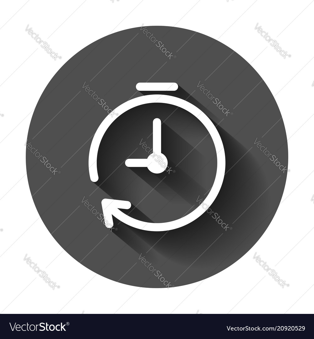 Clock timer icon in flat style time alarm Vector Image