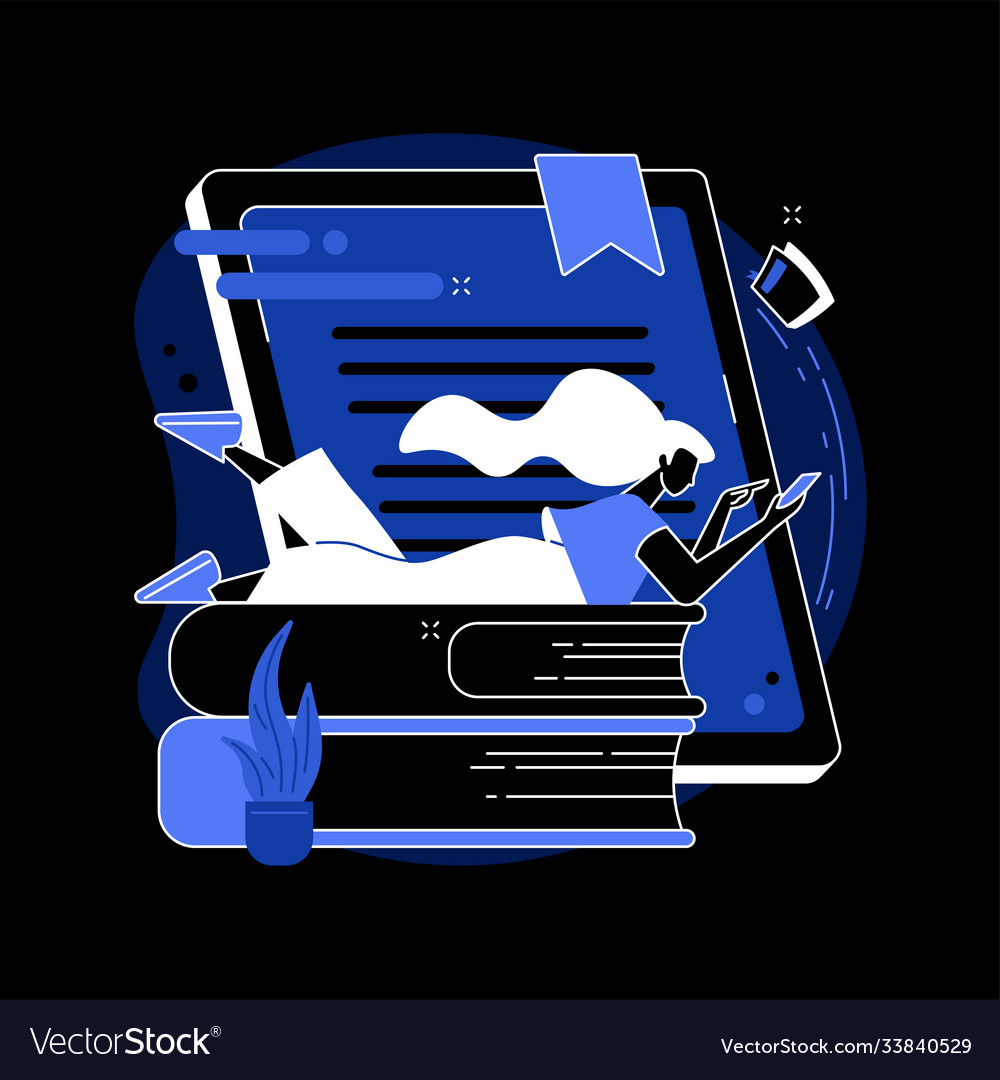 Digital reading abstract concept Royalty Free Vector Image