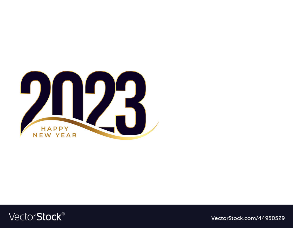 Happy new year 2023 celebration banner Royalty Free Vector