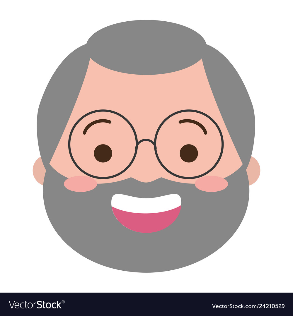 Smiling mans face Royalty Free Vector Image - VectorStock